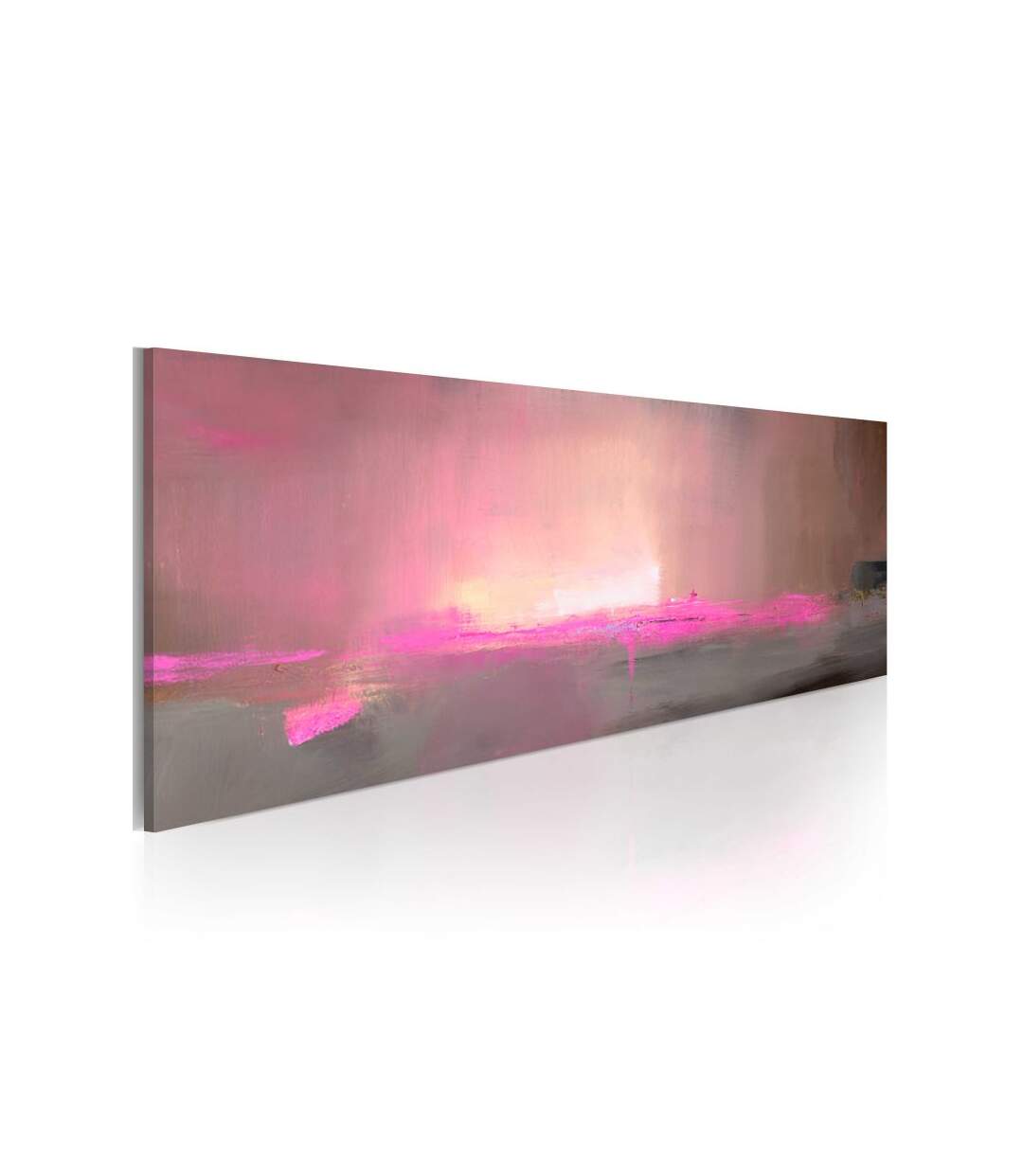 Paris Prix - Tableau Peint à La Main lumière Rose 40x100cm