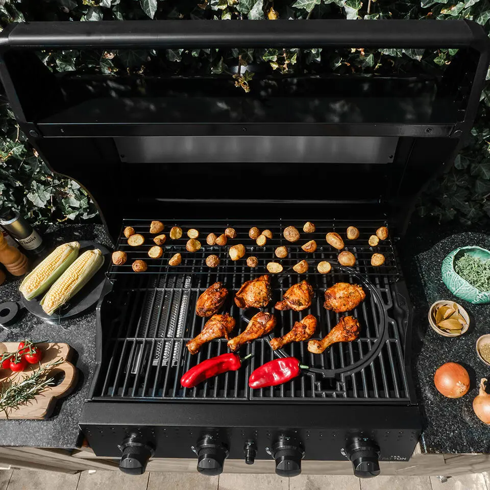 Patton Opus Inbouw Gasbarbecue - 3 Branders   Searbrander