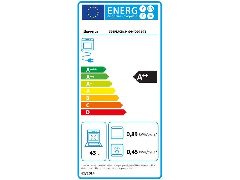 Electrolux Einbaudampfbackofen EB4PL70KSP Schwarz A Backofen für den Einbau