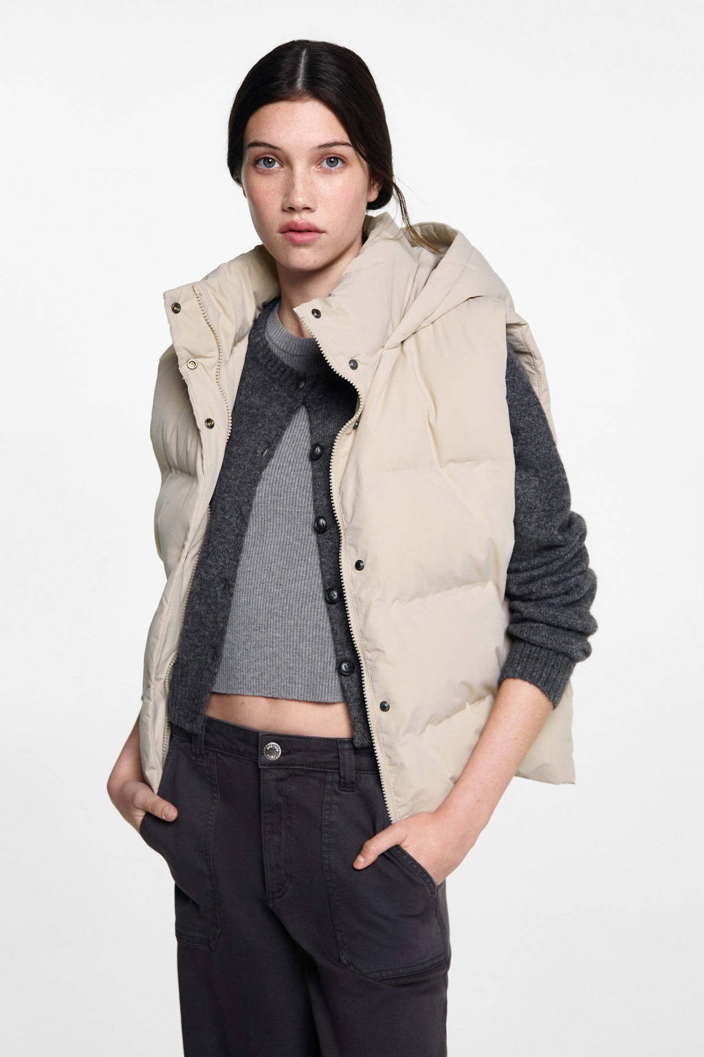 MANGO TEEN bodywarmer ecru