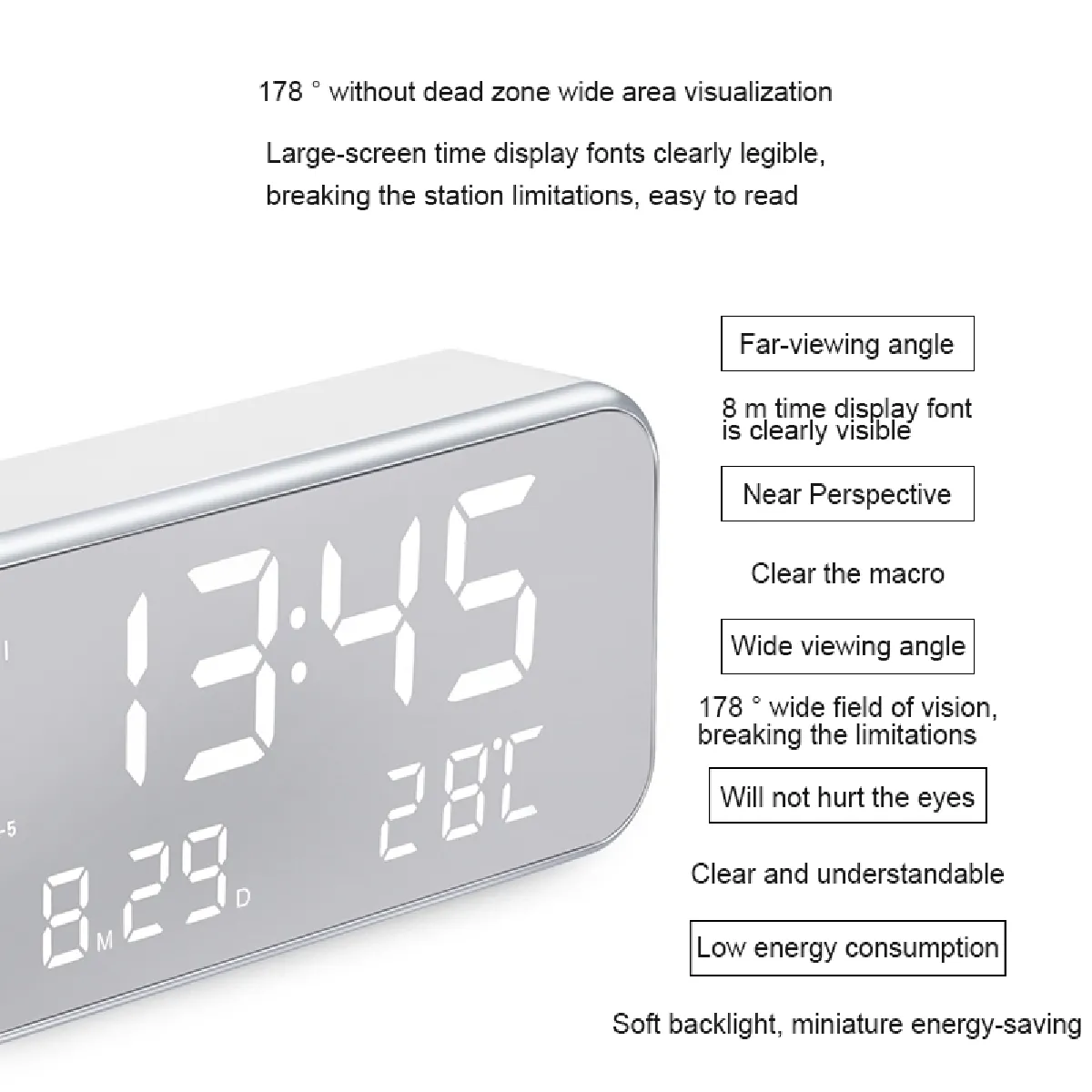 Wewoo Réveil LED multi-fonctionnel numerique