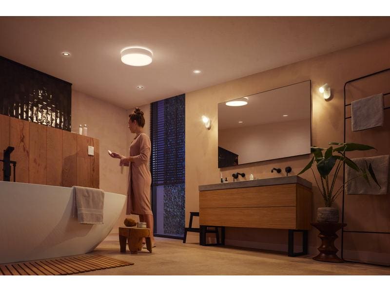 Philips Hue White Amb. Devere Deckenleuchte M weiss 1900 lm Deckenleuchte für Badezimmer