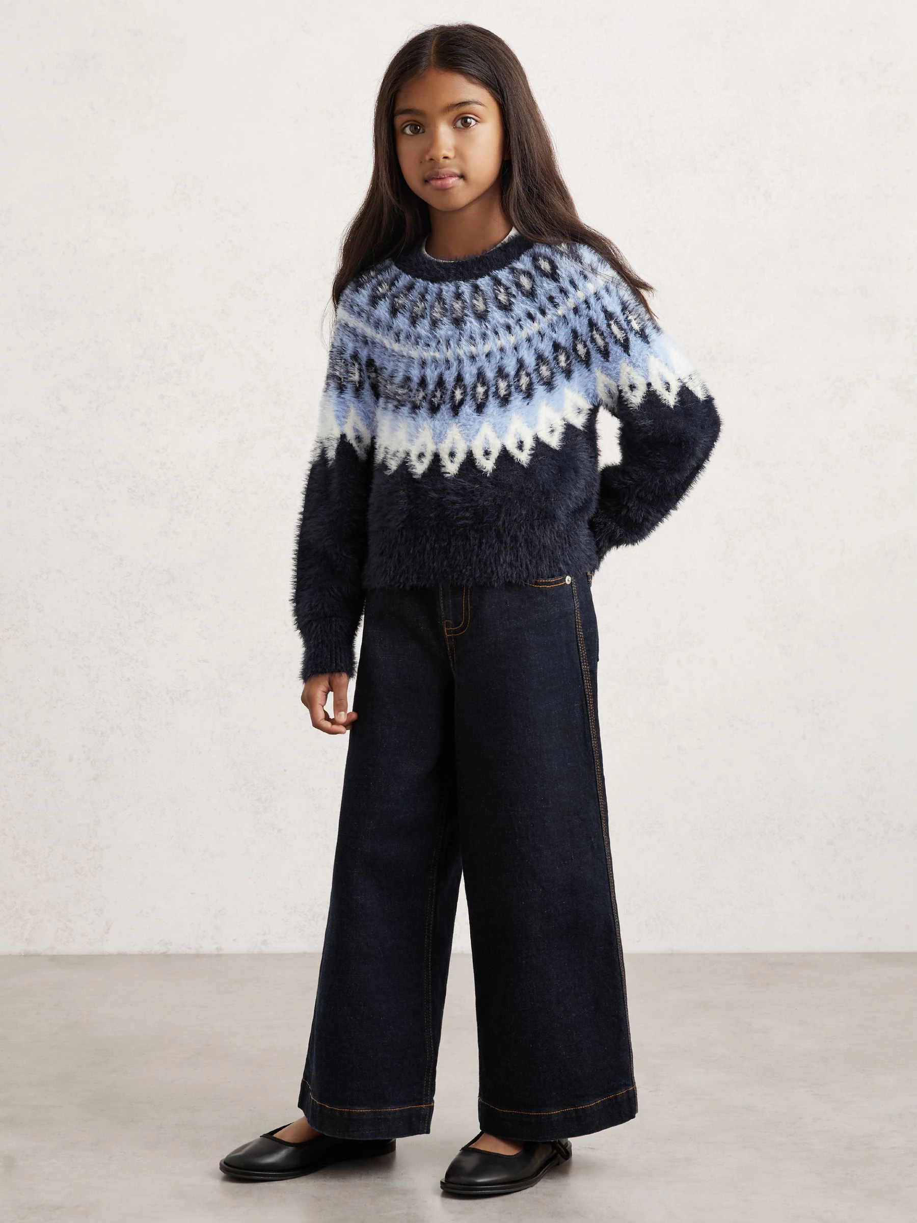 Reiss Jemma Fluffy Fair Isle Jumper