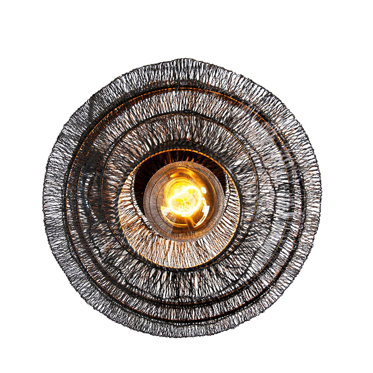 Oosterse plafondlamp zwart 25 cm - Vadi