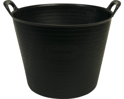 Flexibele emmer voor tuin/bouw, kunststof, zwart, 25 L