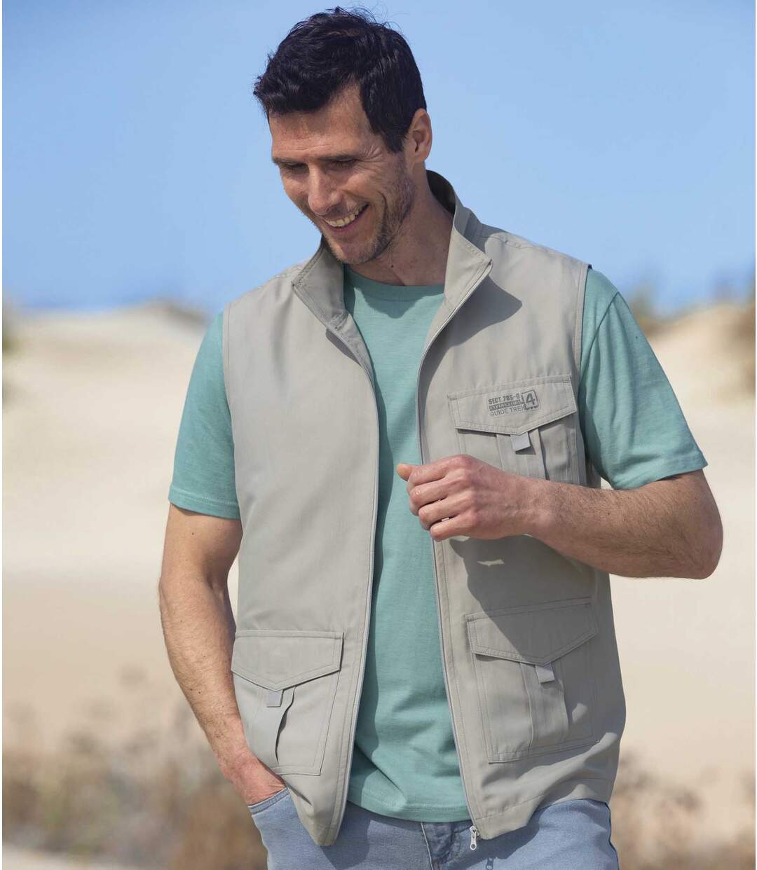 Gilet Reporter Zippé Sans Manches