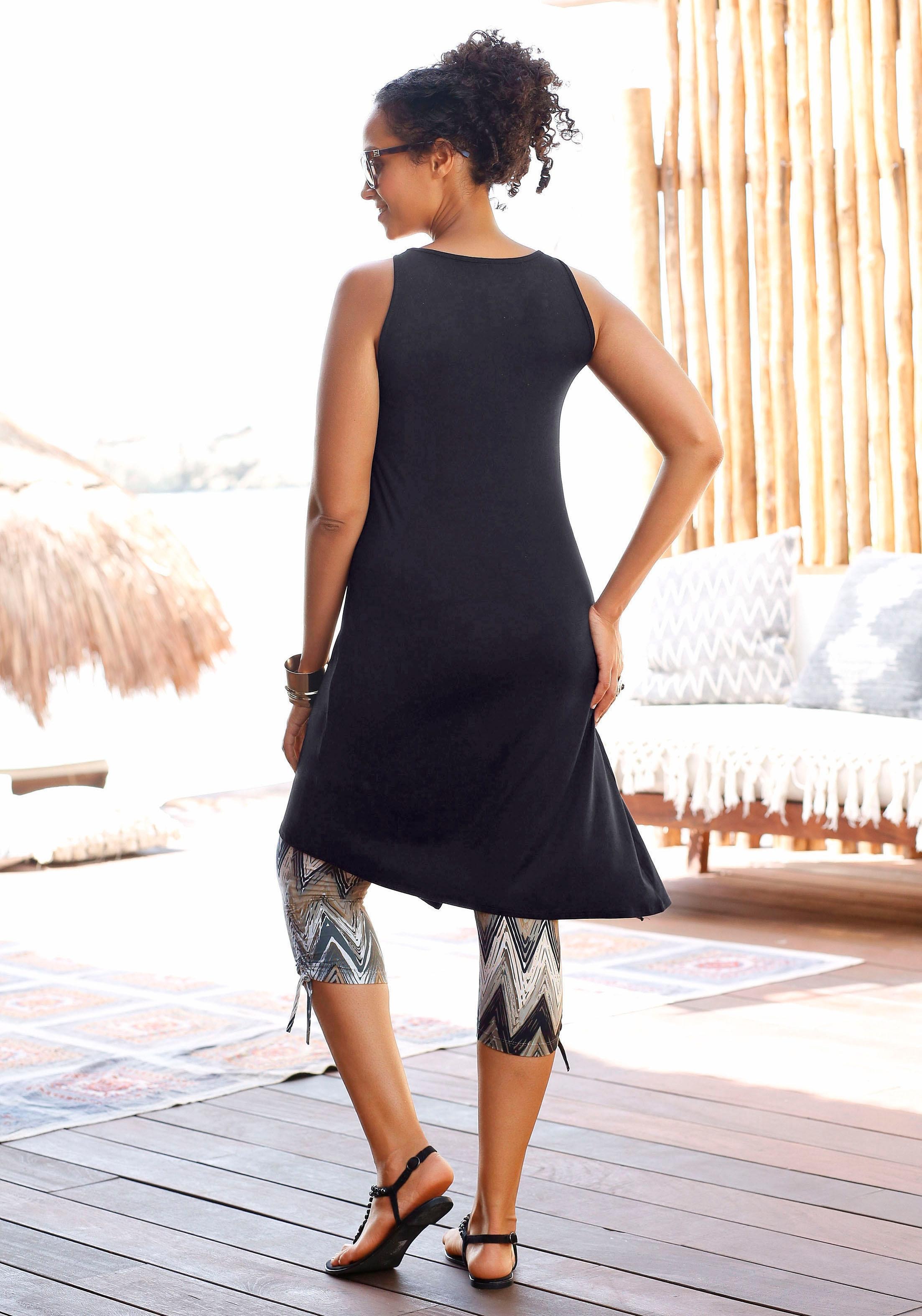 Beachtime Longtop , mit asymmetrischem Saum und Schlitz, Sommerkleid, Strandkleid