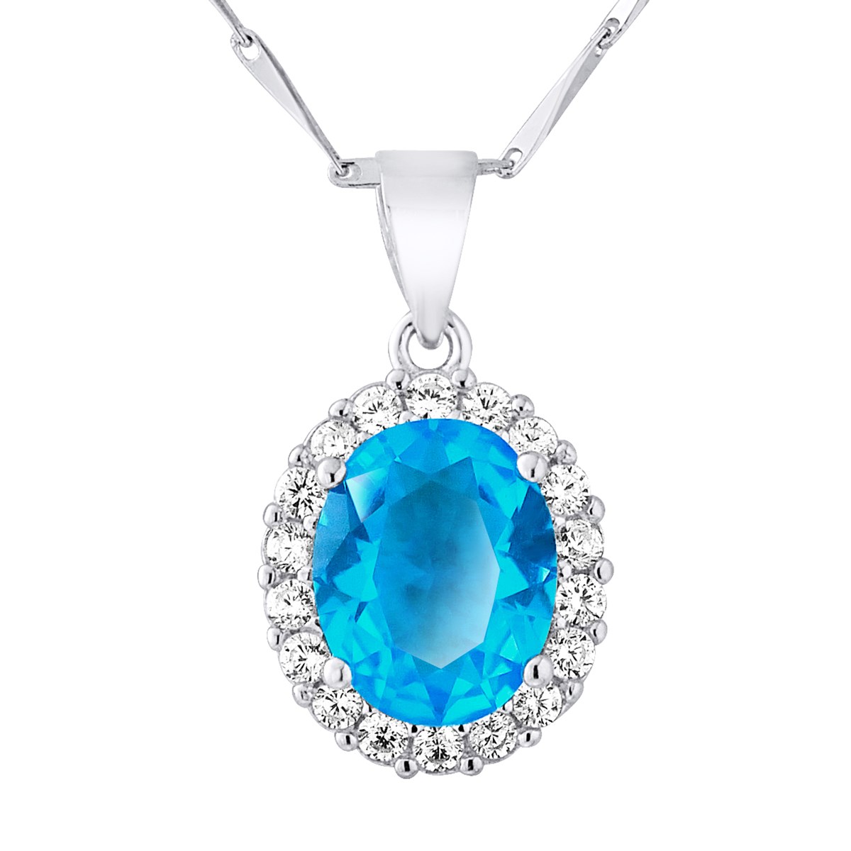 Collier PIERRE CRISTAL - Oxydes de zirconium - Argent 925