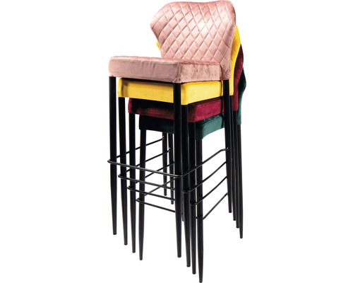 Veba Louis barkruk, 105 x 40 x 49 cm, staal, zwart