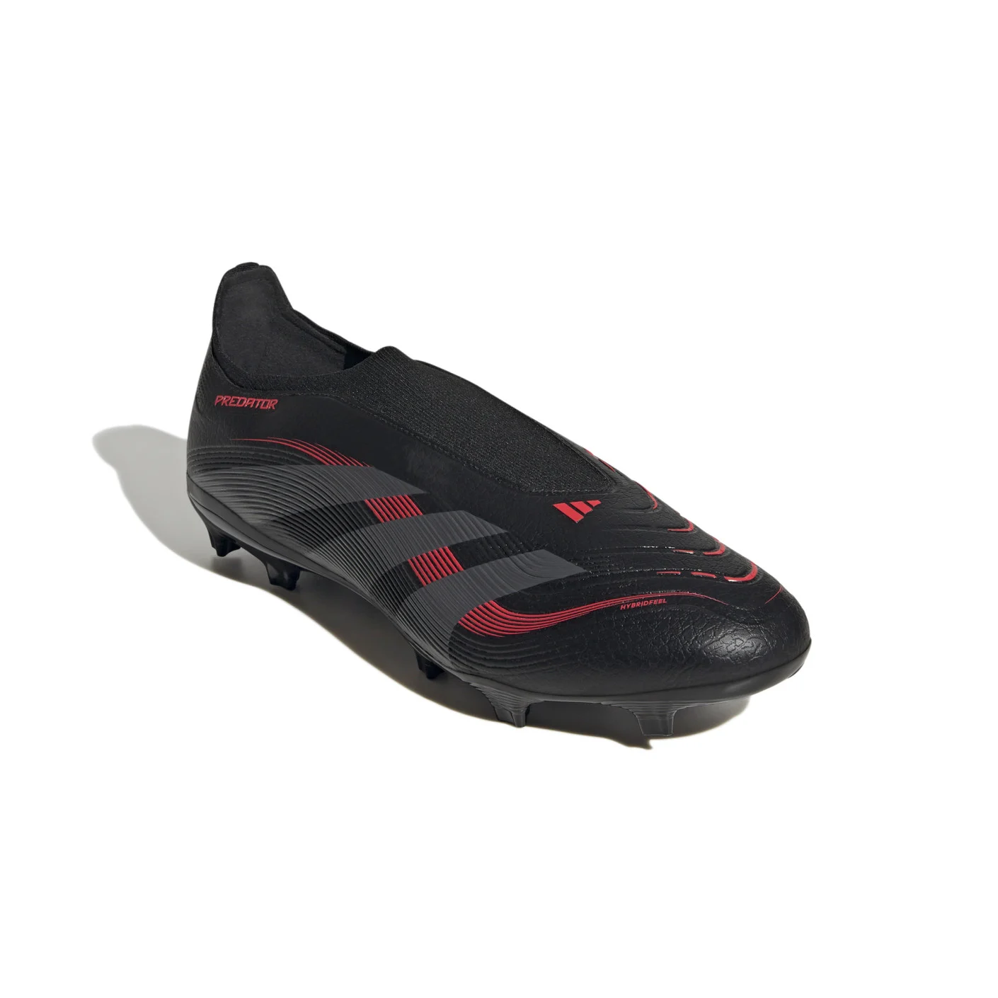 Adidas Predator League Veterloze Gras / Kunstgras Voetbalschoenen (MG) Zwart Grijs Rood