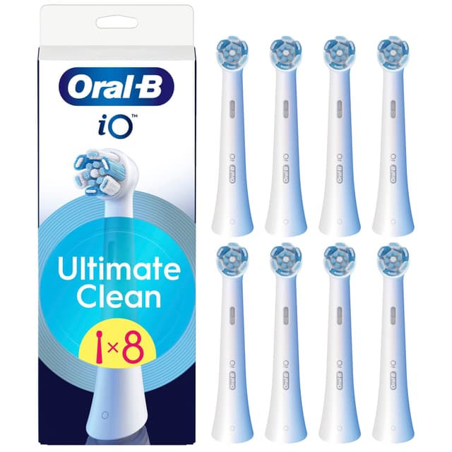Oral-B iO Ultimate Clean tandbørstehoved 778435 8-stk (hvid)