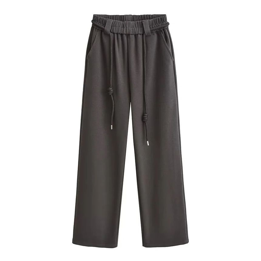 Asiris - High Rise Loose-Fit Effen Wijde Joggingbroek