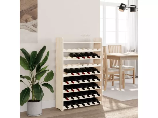 Casier à vin avec panneau supérieur bois de pin massif