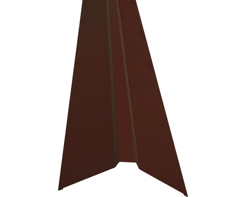 PRECIT rechte nok voor trapeziumplaat, chocoladebruin RAL 8017, 1000 mm x 95 mm x 95 mm
