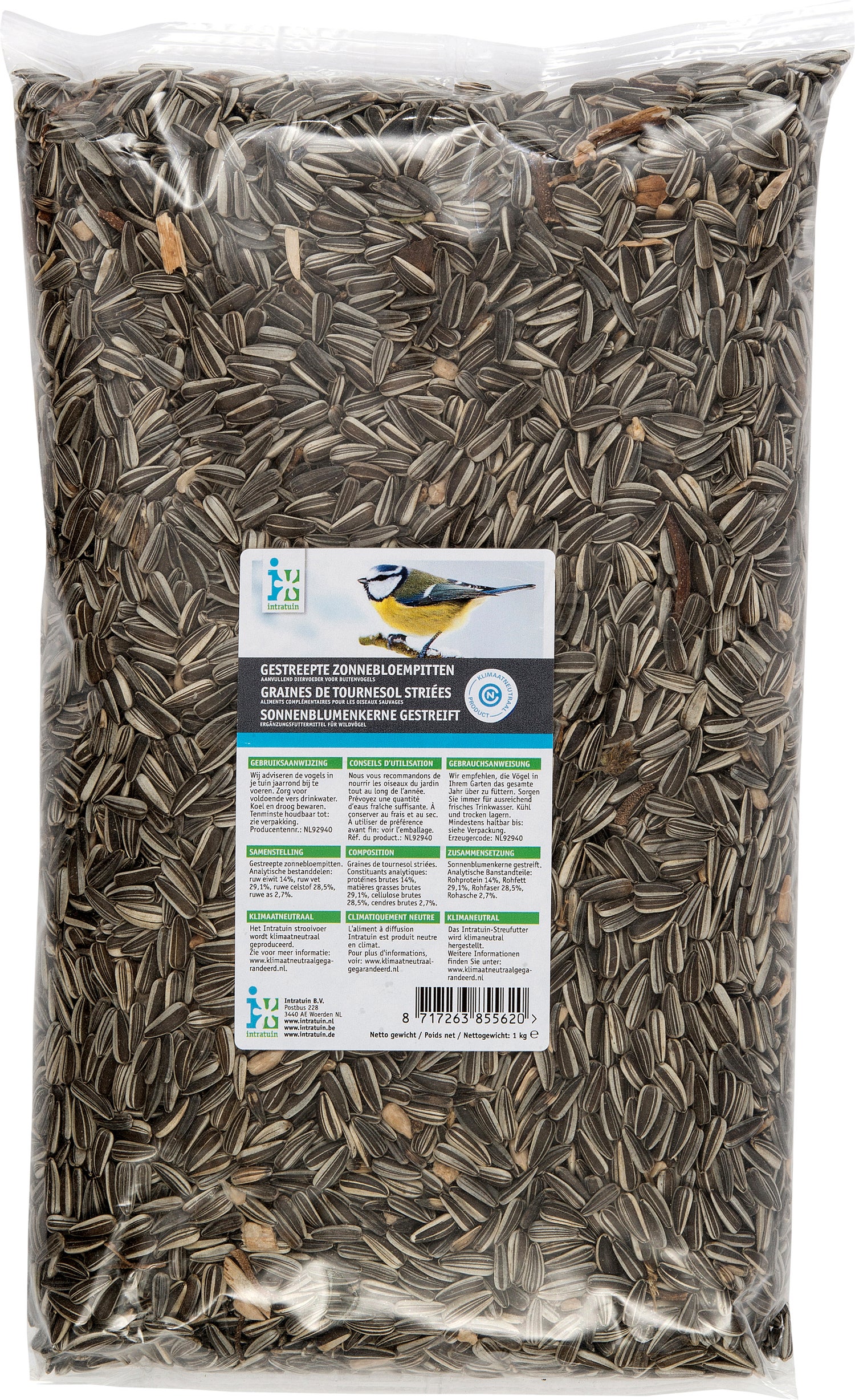 Intratuin gestreepte zonnebloempitten 1 kg