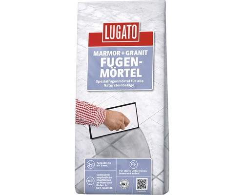 Lugato voegmiddel marmer + graniet granietgrijs 5 kg