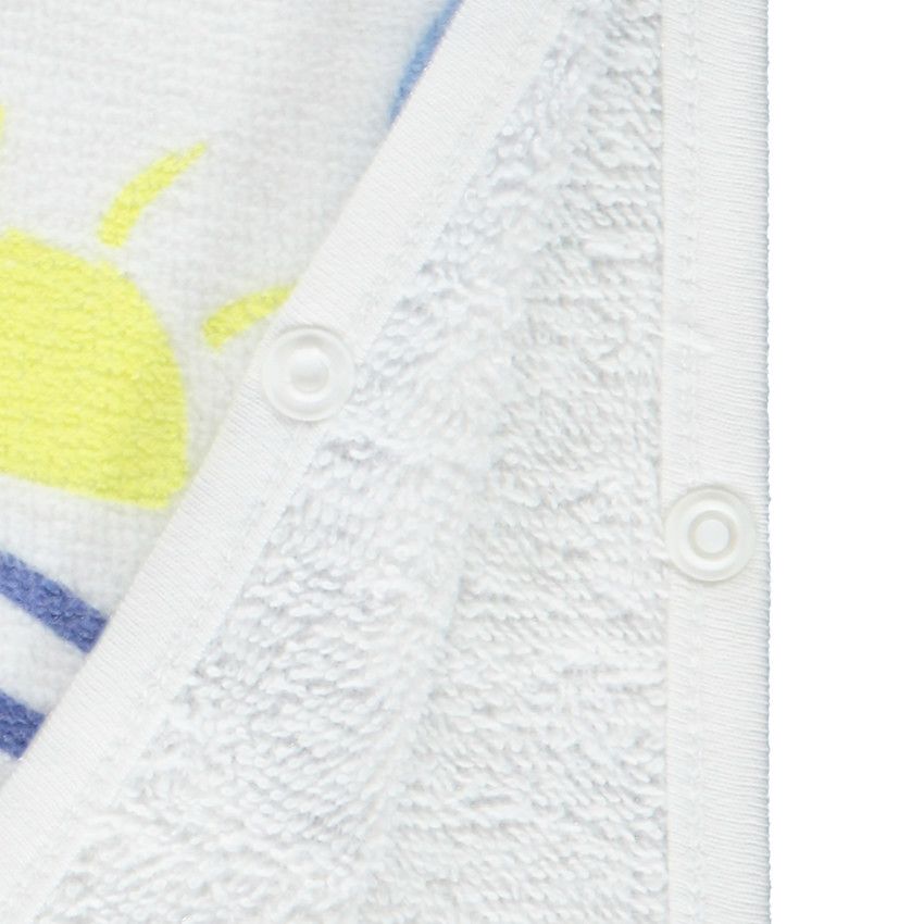 Cape de bain en éponge imprimé arty pour bébé garçon - Blanc