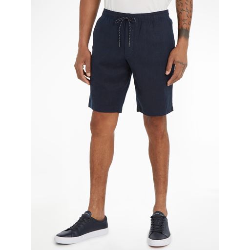 Tommy Hilfiger Harlem Linen Solid Shorts, Desert Sky, 40
