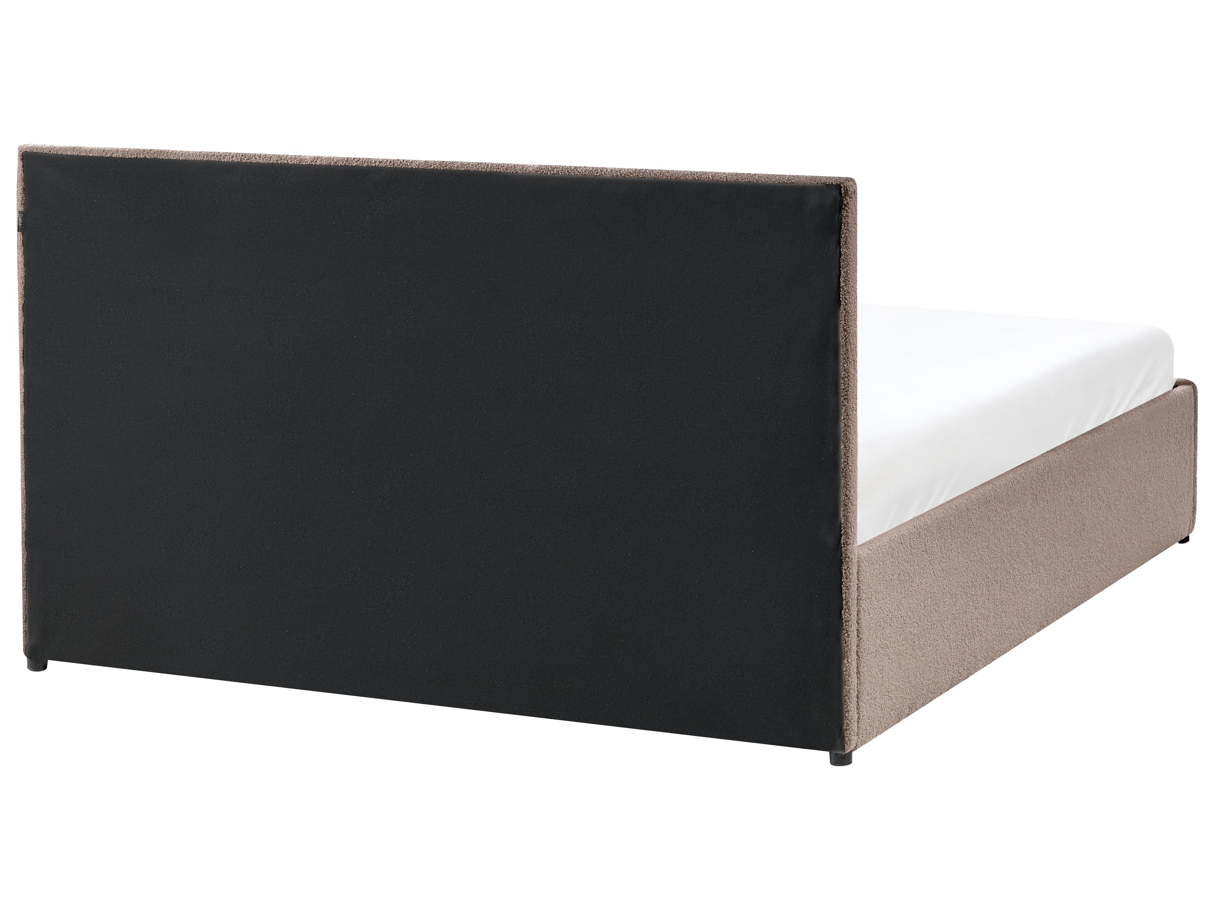 Bed met opbergruimte Bouclé MASSOGNES 140 x 200 cm Taupe