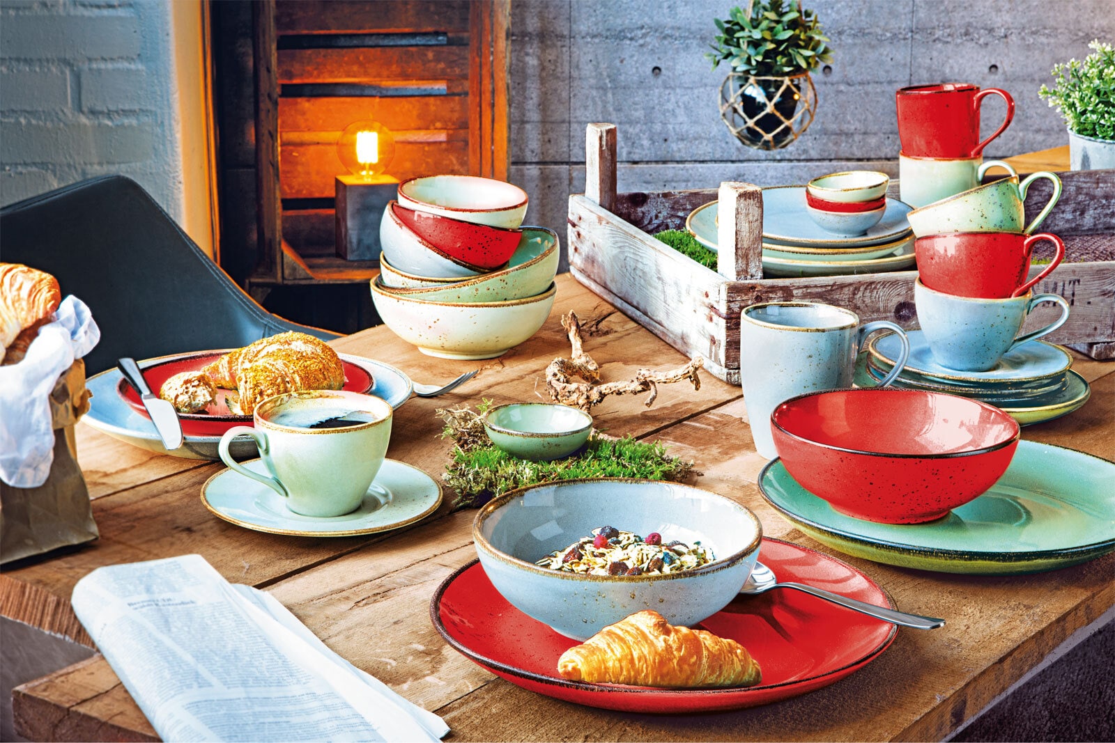 CreaTable Servierteller NATURE COLLECTION balticblau