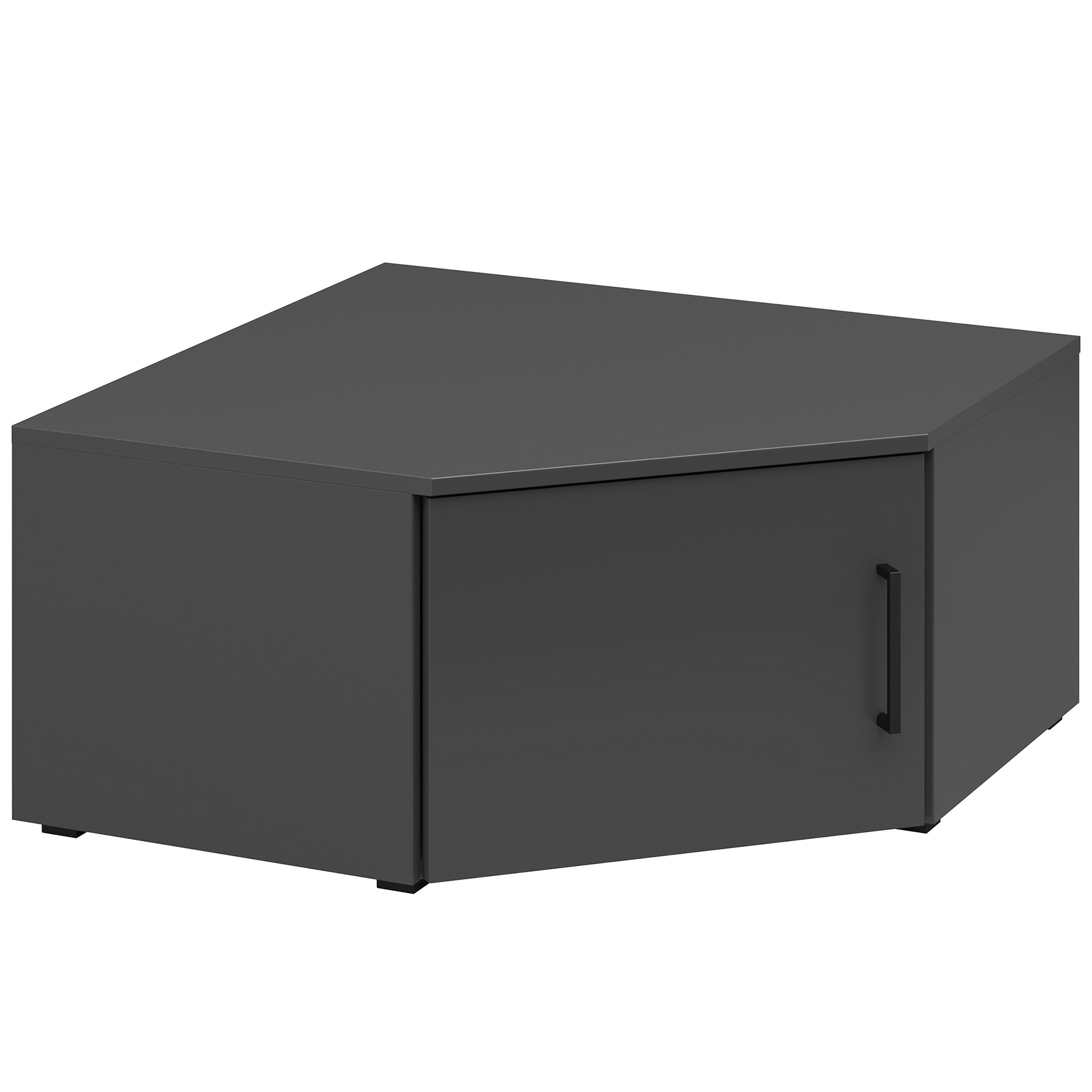 Eck-Aufsatzschrank/Standelement - anthrazit - 72x72 cm