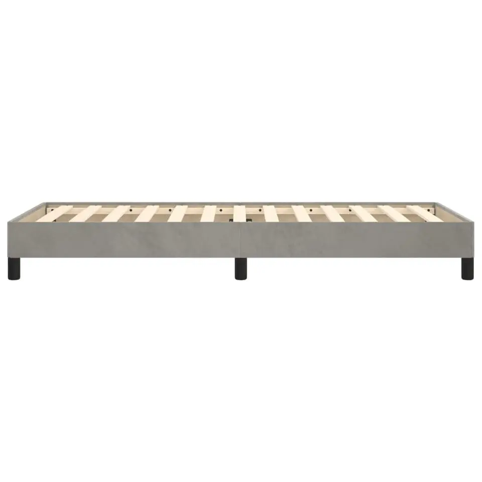 vidaXL - Bed frame zonder matras - Lichtgrijs - Fluweel - 80x200 cm