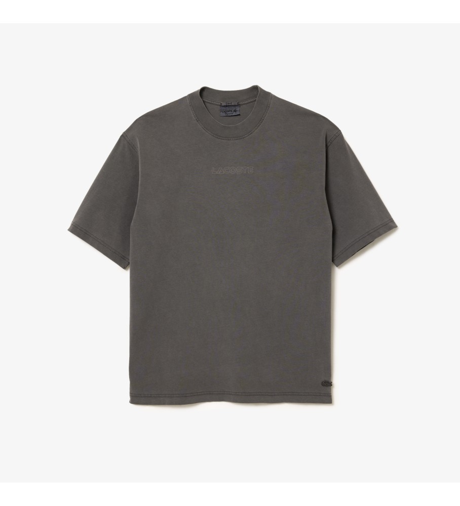 Camiseta Lacoste com logo cinza