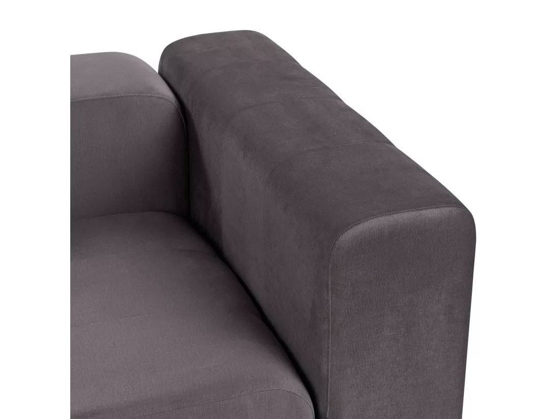 Canapé 3 places modulable en velours gris foncé FALSTERBO