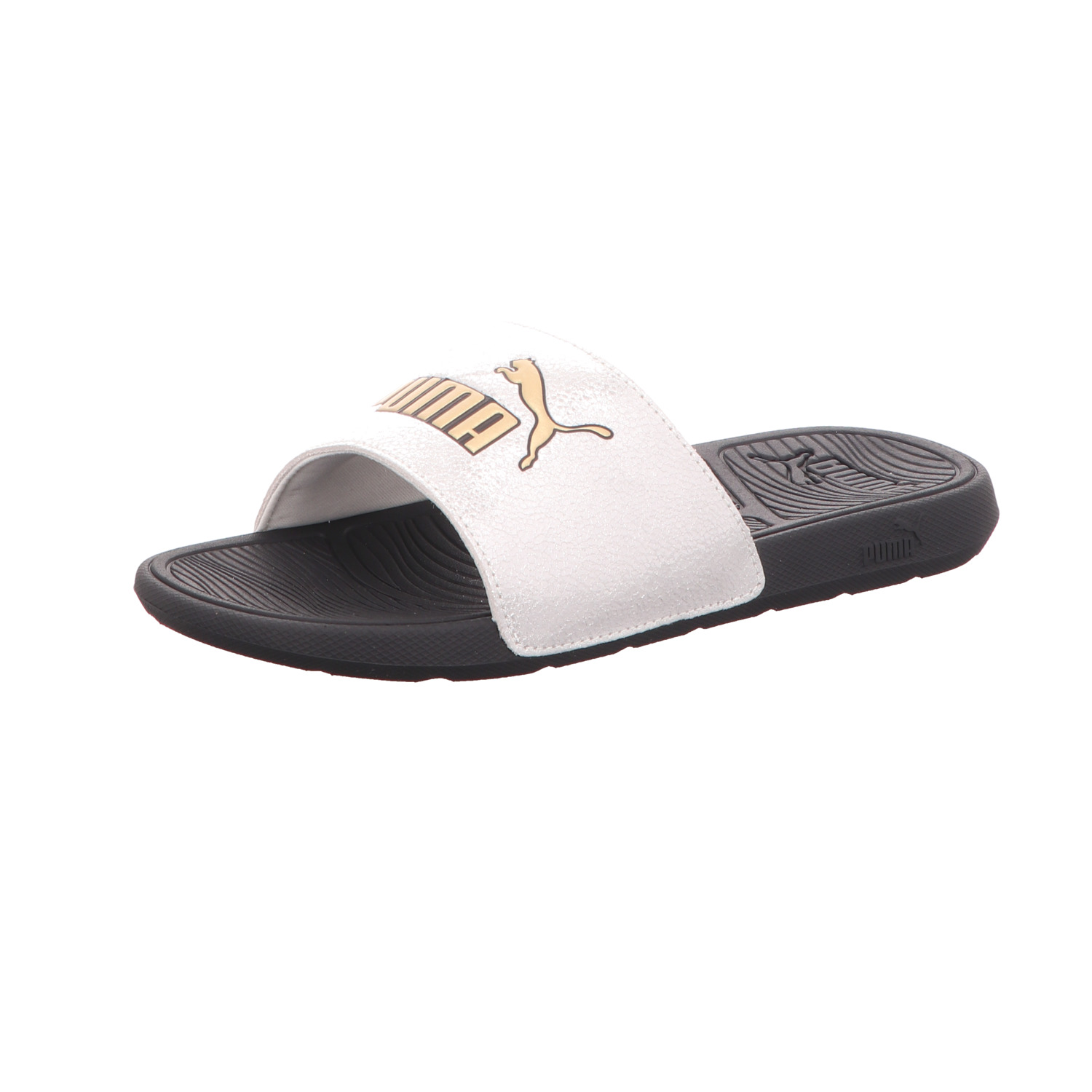 Puma Damen-Badepantolette Silber-Gold-Schwarz