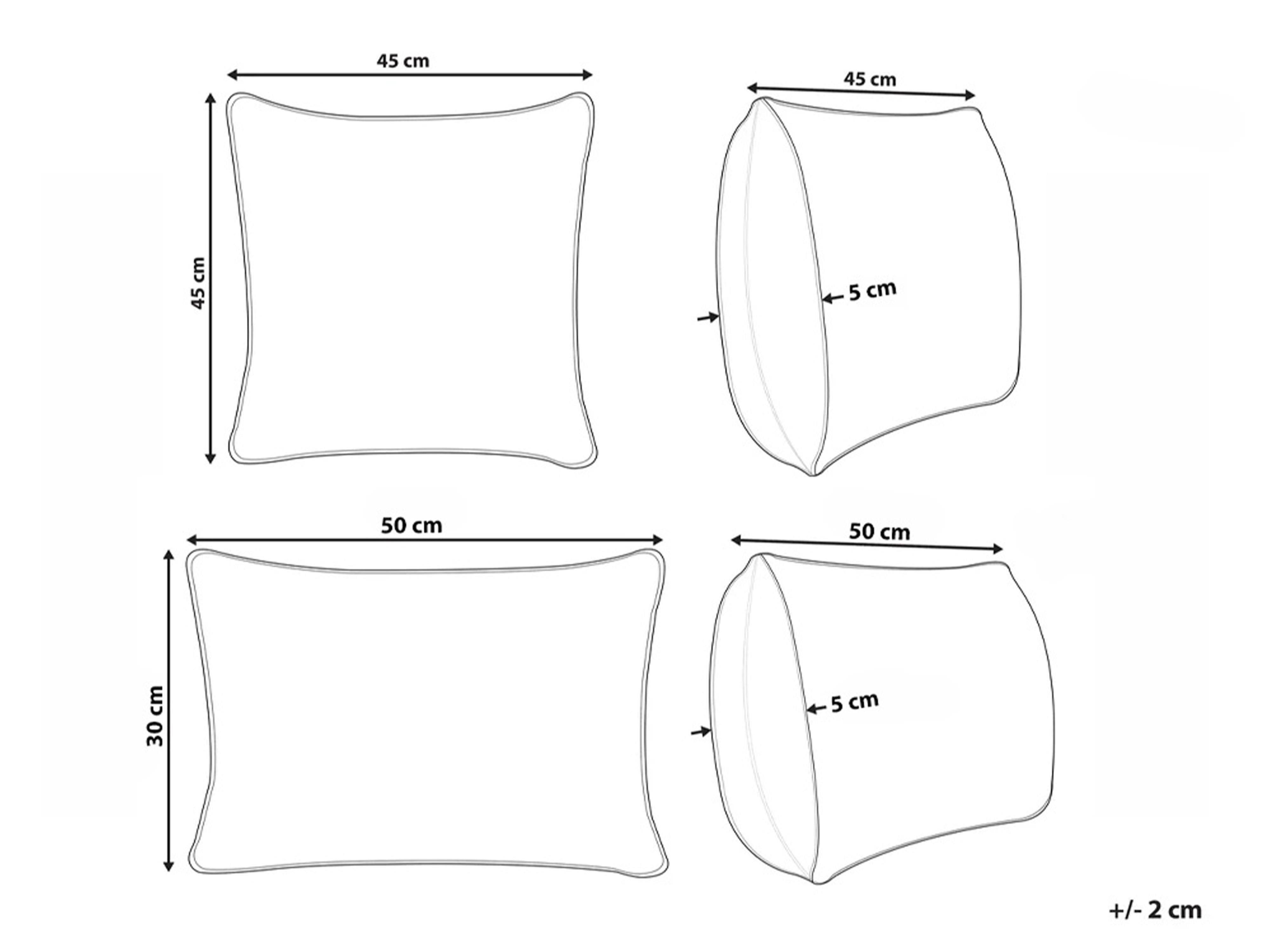 Set van 2 sierkussens INTSIA Katoen 30 x 50 cm 45 x 45 cm Lichtbeige kerstmotief