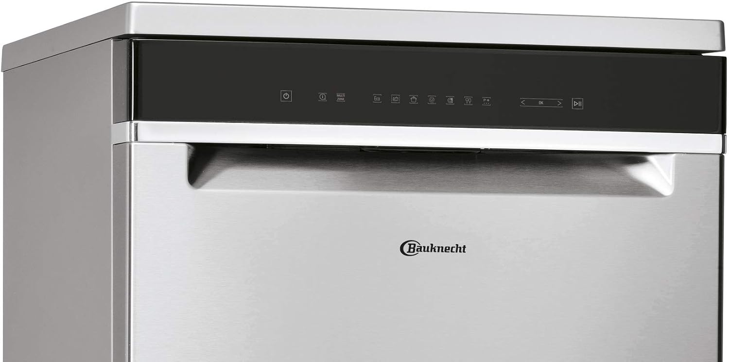 Bauknecht BFP 5O41 PLT X Freistehender Geschirrspüler 60 cm /14 Maßgedecke /10 Standardprogramme und 1 Sensorprogramm/PowerClean/ActiveDry/ProComfort-Besteckschublade/Vollwasserschutz