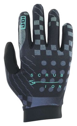 Gants ION Bike Scrub Unisexe Noir Bleu