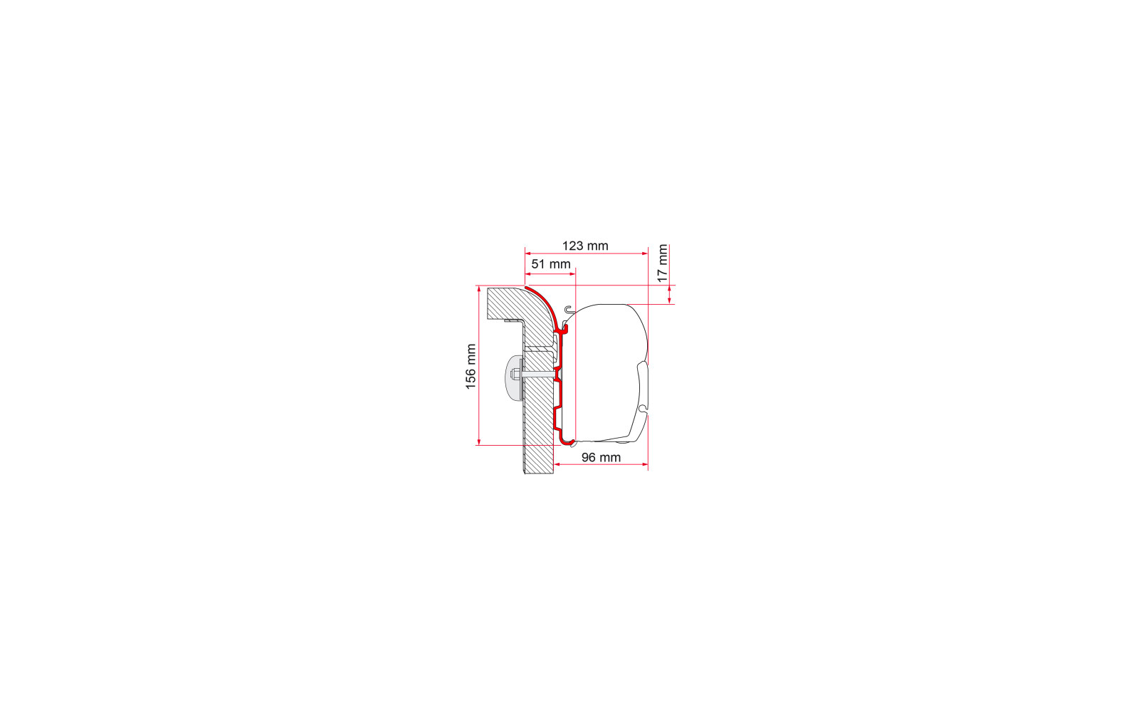 Fiamma Kit Bürstner Markisenadapter für Fiamma F45