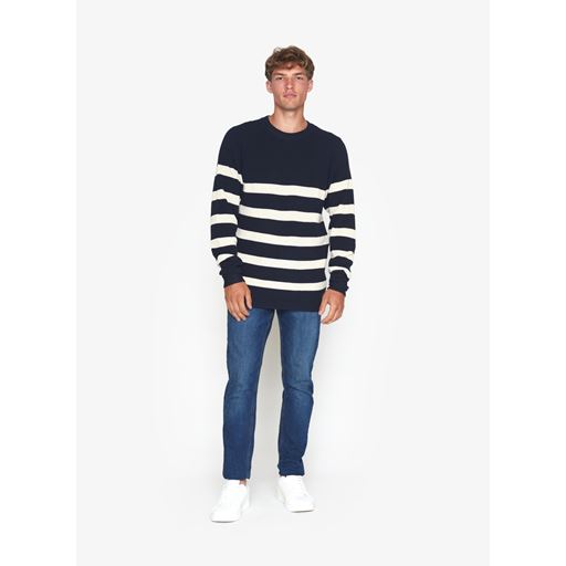 Signal Kalvin Rib Stripe Strik, Deep Marine, 3XL