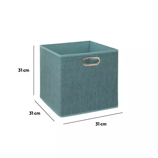 Panier de rangement (31 x 31 cm) Helena Bleu pétrole chiné