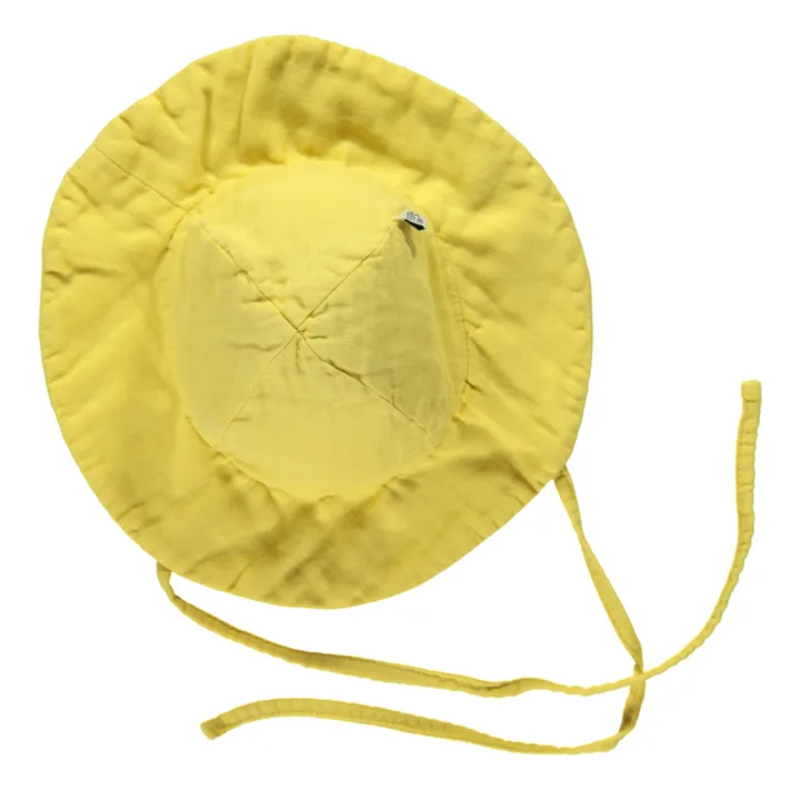 Poudre Organic Chapeau Double Gaze de Coton Pivoine | Jaune
