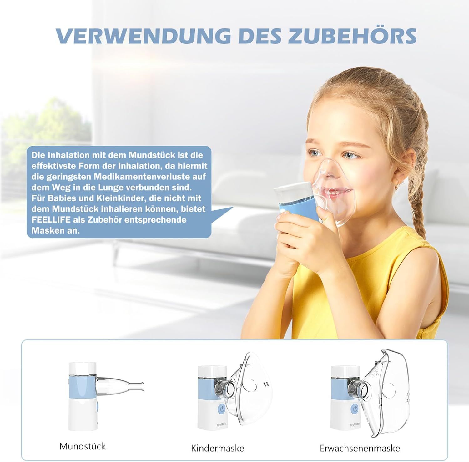 FEELLIFE Inhalationsgerät für Kinder & Erwachsene