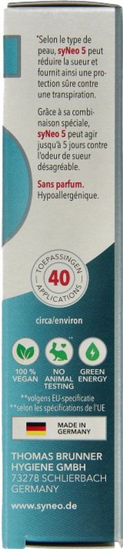 Syneo 5 - Deodorant Anti-transpirant Pompspray - 30 ml - Voor Mannen