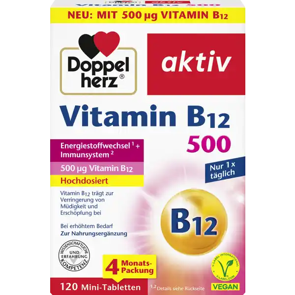 Großpackung Doppelherz Vitamin B12 500 Mini-Tabletten