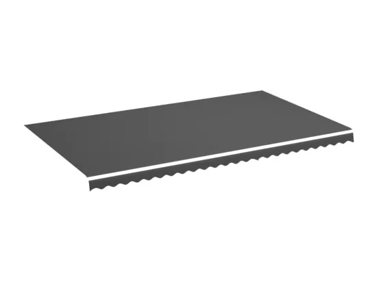 Tissu de remplacement pour auvent Anthracite 6x3,5 m
