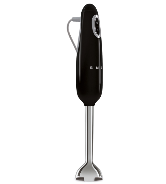 (4-tlg. Set) Edelstahl Stabmixer 50's Retro Style (HBF03BLEU) - Schwarz