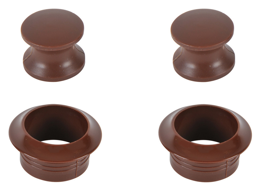 Push-lock knoppen - Brown
