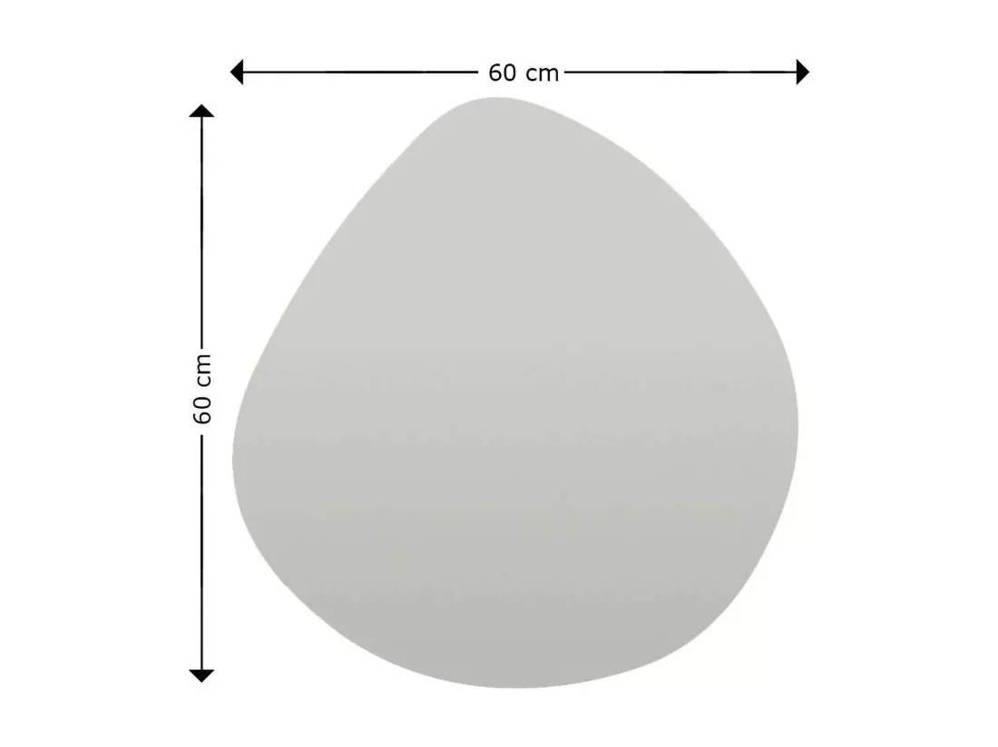 Miroir Menkar, Verre miroité, Objet d'ameublement mural, Décoration avec miroir, 60x2h60 cm, Noir