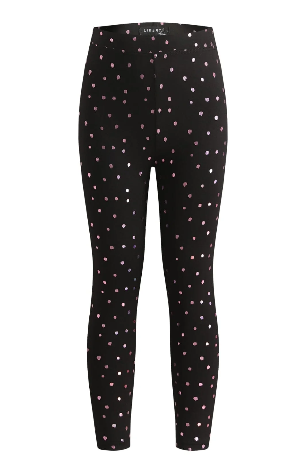 Liberte Ami Alma-Leggings (Kids) lack pink holographic dot