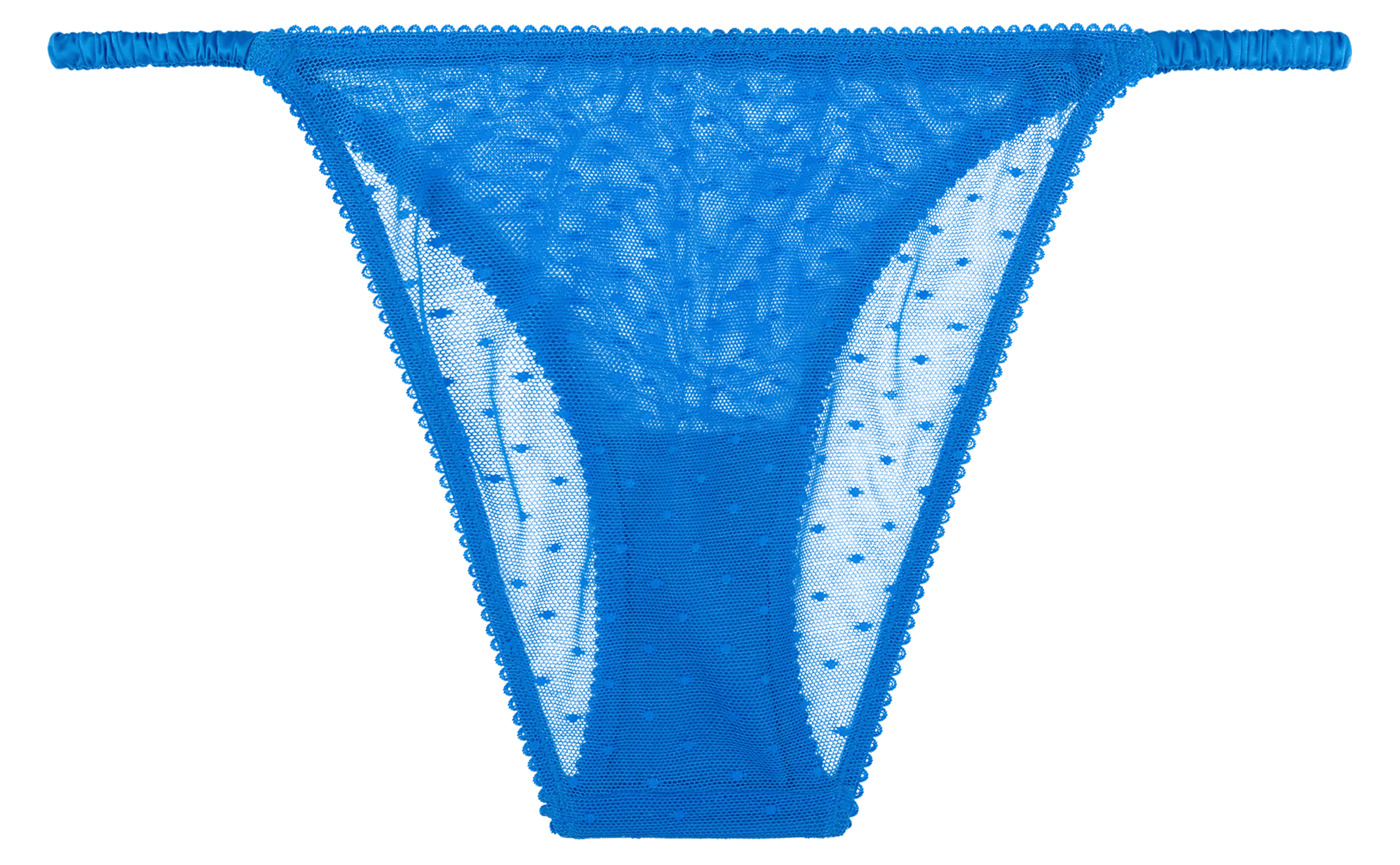 CLIO - Slip style Tanga en maille | Bleu