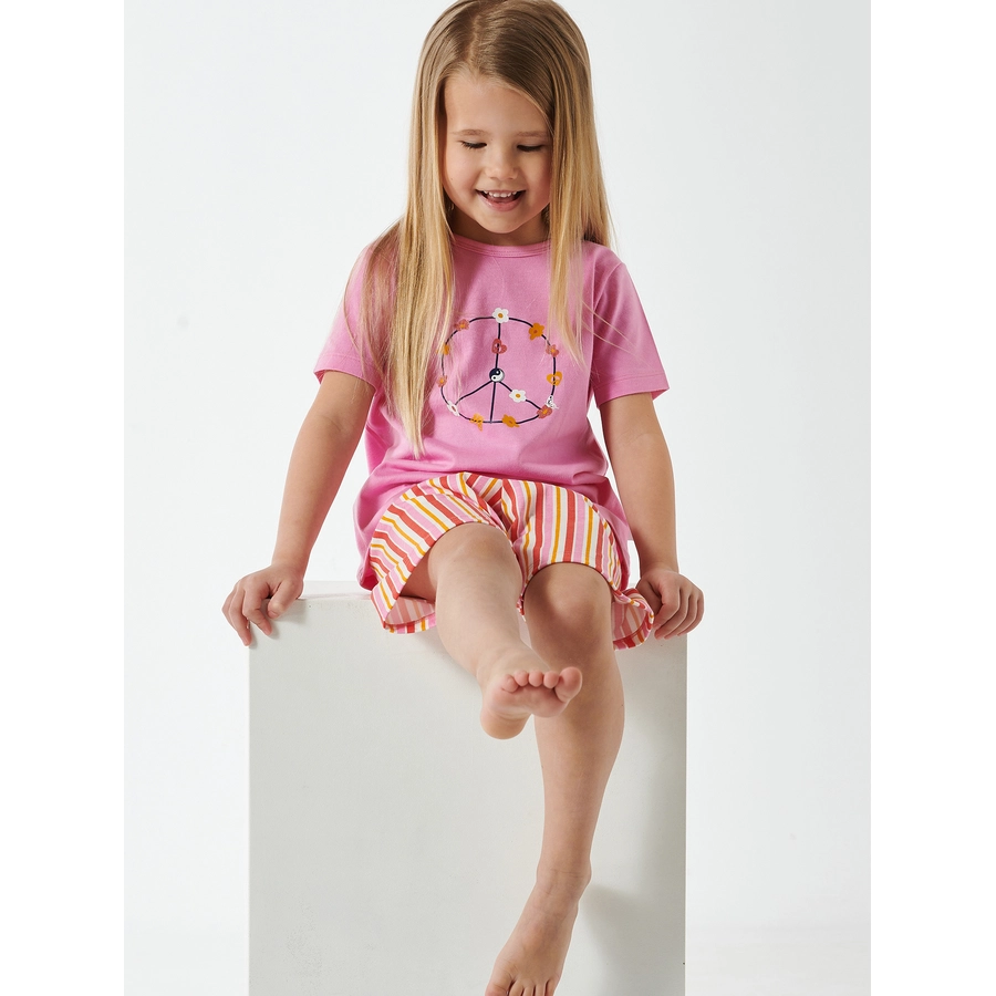 Schiesser Pyjama Girls World Organic Cotton rosa