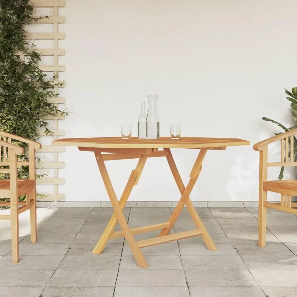 vidaXL - Tuintafel inklapbaar - Bruin - Massief teakhout - 110x110x75 cm