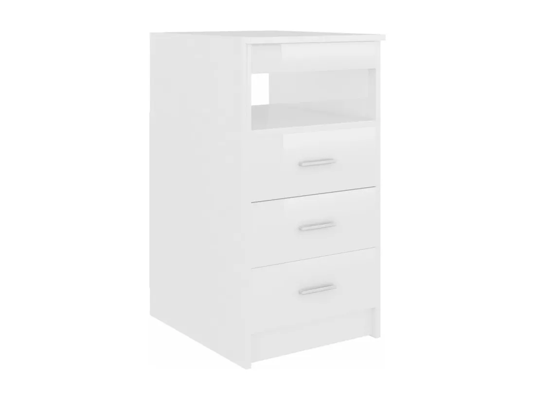 Bureau Blanc brillant 140x50x76 cm Bois d’ingénierie