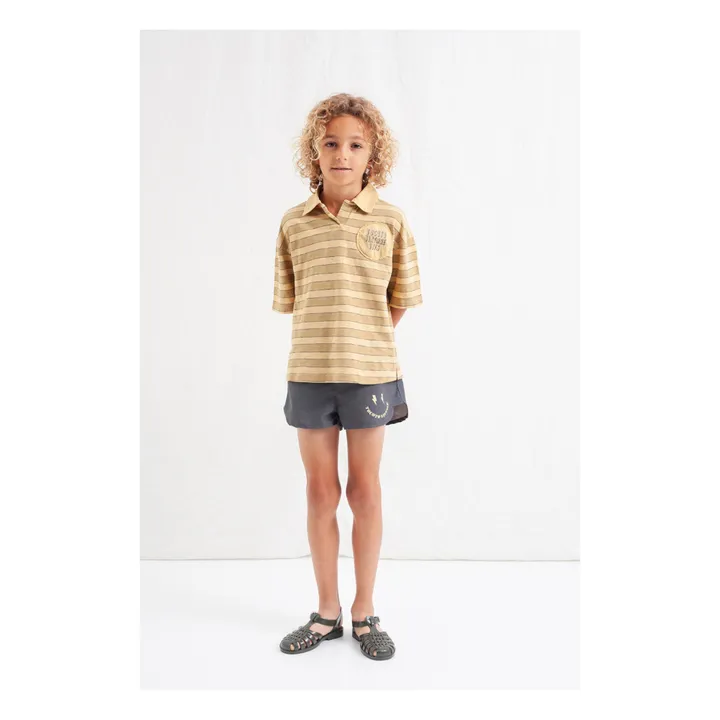 Tocoto Vintage Polo Rayure Coton Bio | Jaune