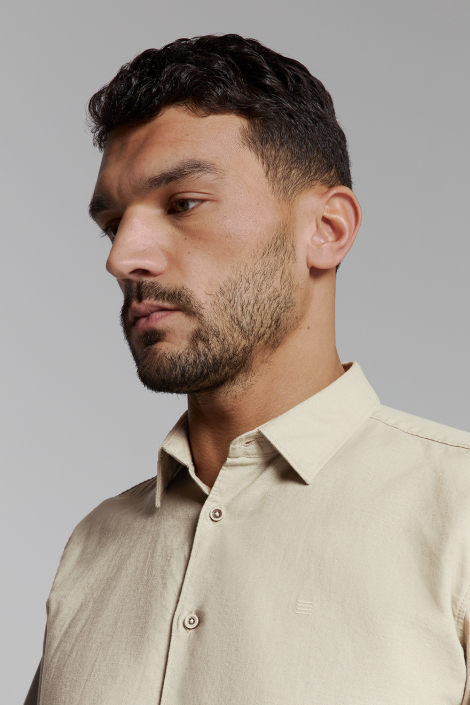NO-EXCESS beige heren overhemd